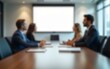 © wang - Office blur meeting room blurred background of blurry boardroom presentation with work desk for business discussion, corporate conference, enterprise seminar.Suitable for corporate and business theme