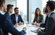 © wu - Blurred image of business professionals in a boardroom meeting. Concept Business, Professionals, Boardroom Meeting, Blurred Image, Corporate Environment. High quality
