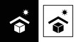 © Priya - Keep Dry Storage and Avoid Direct Sunlight: A Pictogram Illustration Depicting Protective Measures for Sensitive Goods in Logistics, Packaging, and Supply Chain Environments, Used in Shipping,  Weathe