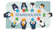 © Sulastri - Stakeholders collaborate around a meeting table, uniting various puzzle pieces to achieve a shared vision and common business goals.