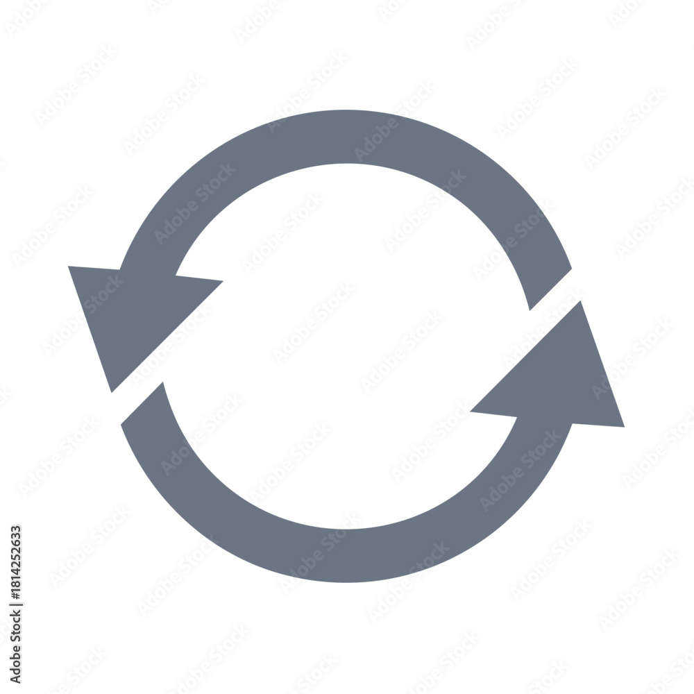 Circular arrows icon representing refresh reload update repeat cycle ...