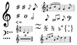 © MdAshraful - Collection of musical notes and symbols in black and white