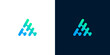 © anello - Abstract mountain logo in blue, gradient design for a modern brand identity, clean style