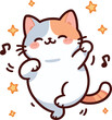 © 鳥鳥  - 踊る猫のイラスト