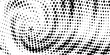 © devi - Abstract monochrome halftone pattern. Futuristic panel. Grunge dotted backdrop with circles, dots, point.