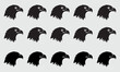 © Sowkhin  - Eagle head vector silhouette collection