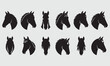 © Sowkhin  - Horse head silhouettes vector collection