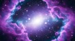 © Satriyo - A magnificent celestial cloud formation in deep space, a mysterious purple and blue nebula glowing with cosmic wonder