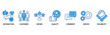 © Lembong135 - Feedback icon set In Blue Style, Vector Illustration for satisfaction, customer, rating, quality, comment, service and reliability