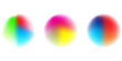 © Dion - Set color circle gradient noise gradation. Abstract colorful watercolor blur mesh on isolated transparent background. Circle shape png.