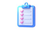 © Syawal Bangun - Clipboard Checklist 3D Rendering Illustration - Complete Tasks in PNG Format