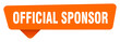 © BHM - official sponsor sticker. official sponsor orange sign isolated on transpatent background