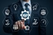 © mainul19islam - Businessman selecting mvp icon for startup product innovation strategy