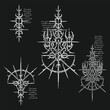 © restu - Cybersigilism Sacred Geometric Glyphs – Futuristic Abstract Symbolic Line Art