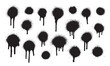 © Alponso - Vector Black Drips Black Ink Splatters And Dots From Spray
