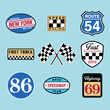 © Rob Graphix - Racing patch and badges elements sticker pack vector print