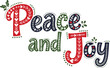 © wanjae - Peace and Joy Christmas Lettering with Pattern Texture