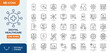 © Cetacons - Digital Healthcare line editable icon set. Contain icons related to Telemedicine, Digital healthcare, and more. Editable stroke. Vector illustration