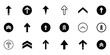 © Oliver Vandenberg - Set of swipe up arrow icon collection. Swipe up arrow symbol.