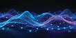 © JAHURA - Fractal energy wave design on an abstract blue background for futuristic digital art
