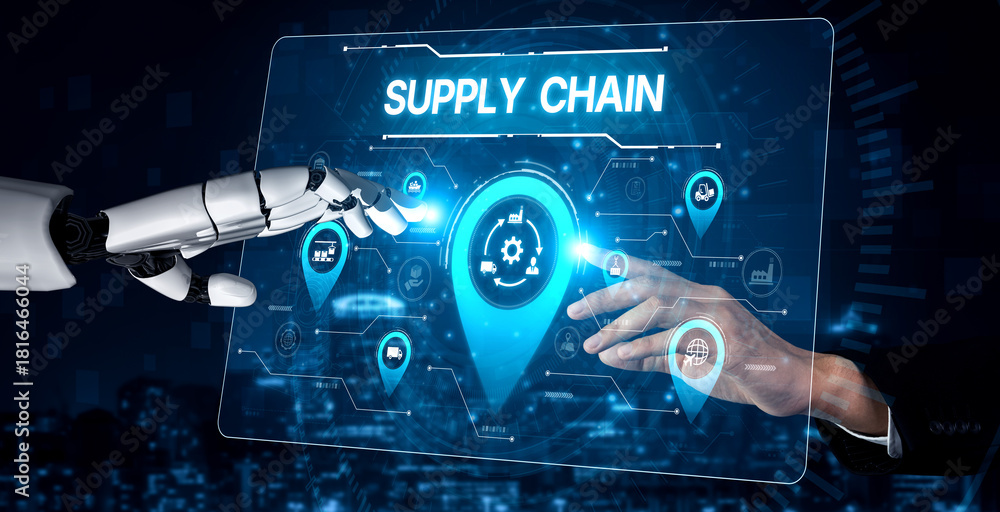 AI optimizes supply chain operations through smart logistics, automated ...