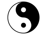 yin yang symbol on white