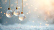 © Yasin - Christmas ornaments hanging with golden strings and sparkling lights