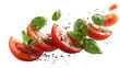© naira - Fresh tomato slices seasoned with herbs and spices fly