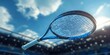© Ilja - Dynamic Tennis Match Captured Mid-Action, Focused on Racket and Player s Intense Engagement on Court