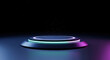 © Babla - Futuristic Neon Podium with Glowing Lights and Particles stage platform