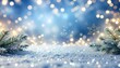 © BIZTECHART - Winter wonderland celebration snowy landscape with pine branches sparkling bokeh background magical atmosphere holiday spirit captured in a serene moment