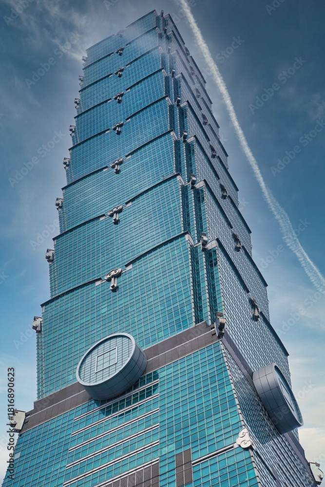 Taipei, Taiwan - December 10 ,2024: Taipei 101 is a skyscraper located ...