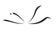 © SaipulDisplay - Minimalist abstract black brush strokes forming a graceful arc motif in a simple design.
