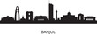 © MDSHOFIQUL - Banjul skyline vector silhouette urban city panorama in gambia africa, cityscape
