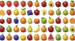 © PNG BOSS 22 - Grid of Various Cartoon Fruit Icons image stock