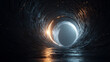© Your Hand Please - Abstract data encryption tunnel with flowing digital lines symbolizing security protected information hidden pathways and the movement of data through a secure encrypted virtual corridor