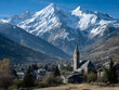 © john - Vue sur le village d'Aussois et les montagnes enneigées de la Haute-Maurienne (France)