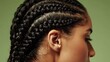 © HPMP Studio - Woman with Braided Hair Close-up Showcasing Style and Hair Texture