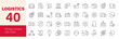 © Dear Lala - Logistics icon set. Editable line icons. Vector illustration.