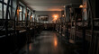 © Roy Arifin - Downtime in the Empty Restaurant: Stacked Chairs Awaiting Reopening,A Somber Silence: A Closed Restaurant and the Loneliness of Overturned Seating