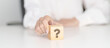 © Jo Panuwat D - Wood block of Questions Mark sign. FAQ, frequency asked questions, Answer, Q and A, Information, Communication, problem and interrogation Concepts