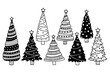 © HalimatusSadia - Collection of Christmas Trees Festive Holiday Decorations in Vector Design