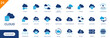© icon - Cloud icon. Includes online storage, data, cloud services, public, server, internet connection, public cloud. Solid vector icon set.