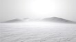 © ArtPixel-Portfolio - White snow covered winter landscape with rolling hills creating a minimalist and serene abstract scene