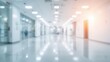 © TheWaterMeloonProjec - Blurry backdrop of a hospital corridor at a modern medical facility, emphasizing infrastructure maintenance, World Health Day