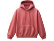 © wilson - Pink rose hoodie with a front pocket and hood presented as a product mockup isolated on a transparent background