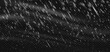 © Mariia - Snow blizzard effect snowstorm background with transparent white falling png snowflake overlay. Winter frozen texture for cold ice sky or storm. Isolated flake frost realistic snowy pattern on black