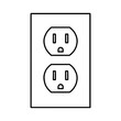 © Philipp - Electrical wall outlet icon duplex power socket receptacle home wiring symbol