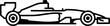 © zee - Side View Outline Illustration of a Formula 1 Racing Car