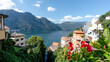 © ADDICTIVE STOCK - View of Nesso's charming lakeside and vibrant flowers